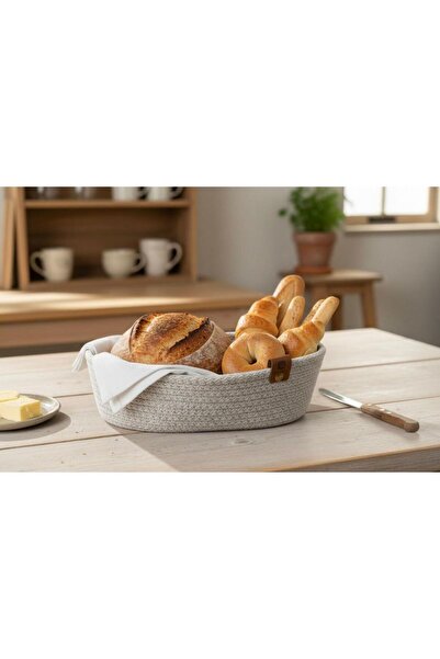 LİORA DESING حبل تنظيم الأغراض من القش 100% قطن