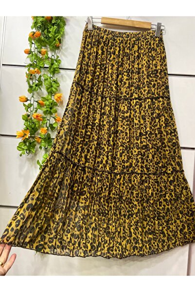 edu collection تنورة شيفون مزخرفة بطبقات متعددة مع بطانة