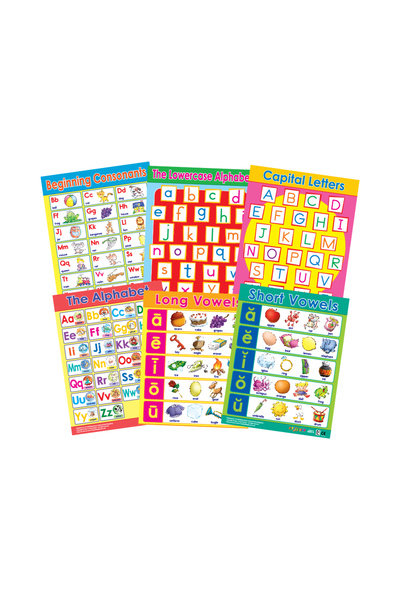 123Publishing House Language Arts (6 Wall Charts) - Educational Wall Chart Pa...