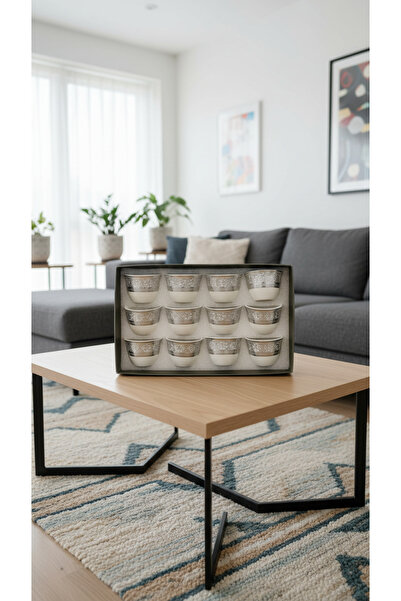 Generic Elegant Arabic coffee cup set, suitable for serving, 12 pieces