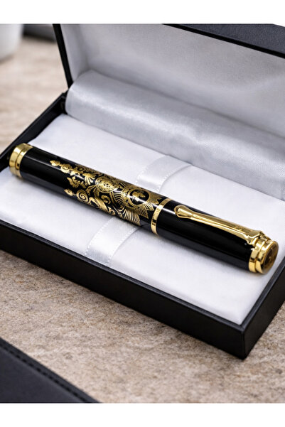 moryconcept قلم حبر جاف مطرز بشعار الدولة العثمانية، 14 سم، جسم معدني أنيق وم...