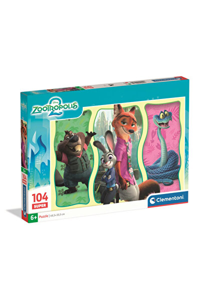 Zootropolis City Challenge Puzzle Super Clementoni de 104 piese