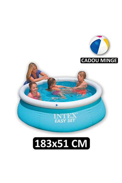 hoffmans Round Outdoor Inflatable Pool - 183x51 cm, Durable and Resistant Mat...