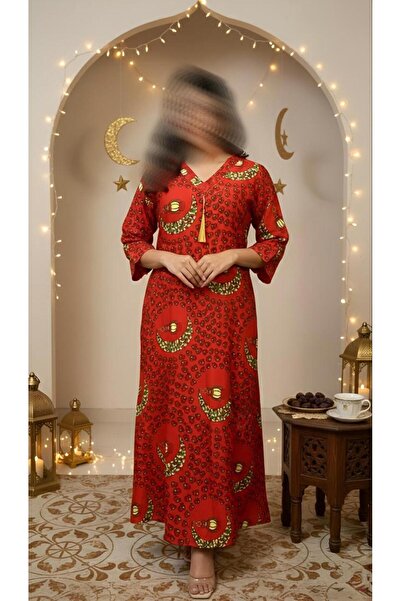 ISHRAQAT AL-AMAL A short Ramadan midi dress with a lantern design, perfect fo...