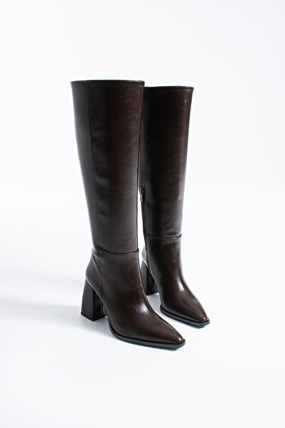 DUXAL SHOES Gwen Women's Below-The-Knee Thick Heeled Zippered Boots