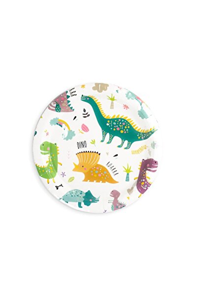 PartyPal Set of 6 dinosaur plates 18 cm