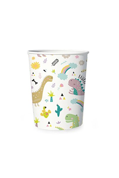 PartyPal Set of 6 dinosaur glasses 220 ml