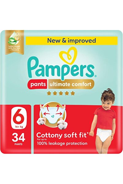 Pampers Ultimate Comfort, Size 6, 16+ kg, Super Saving Pack, 34 Diaper Pants
