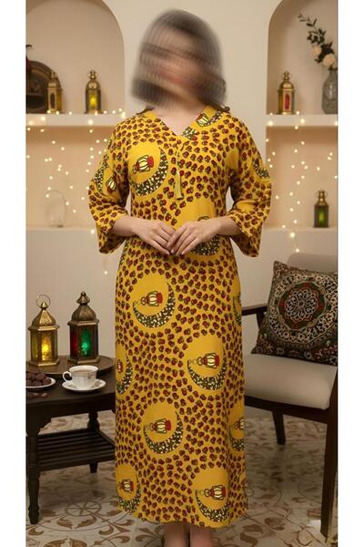 ISHRAQAT AL-AMAL A short Ramadan midi dress with a lantern design, perfect fo...