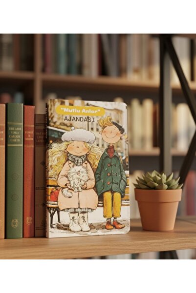 VUUKU Mutlu Anlar Tasarım Tarihsiz Ajanda - Sevimli Karakterli İllüstrasyon P...