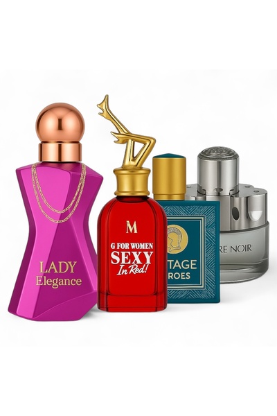 Montage Brands Set of 4 Perfumes (2 Women + 2 Men) – Lady Elegance + Sexy in ...
