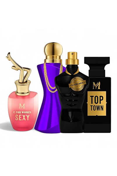 MONTAGE BRENDS Set of 4 Perfumes (2 Women + 2 Men) – Sexy G + Lady Electric +...