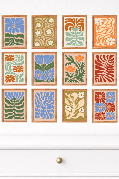 UNT Set de pictură murală modernă cu aspect de cadru din 12 piese – 15x20 cm ...