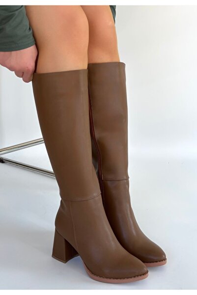 Zerenyus حذاء مورينا بريميوم مينك طويل بسحاب