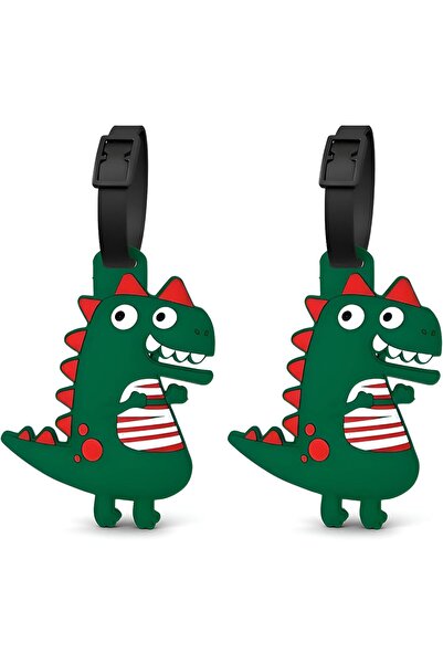 Natavanbutık 🧳 ✨ ANINIUCN عبوة من قطعتين من ملصقات حقائب السفر على شكل ديناص...