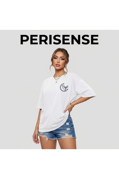 PERISENSE Жіноча AI Creative Minimal з принтом Преміум-футболка з бавовни Ove...