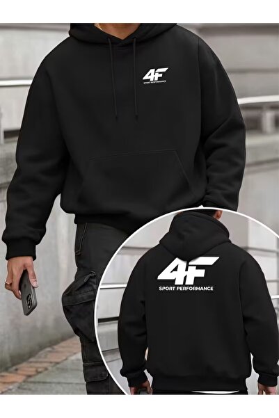 DİVİN Hanorac pentru bărbați cu imprimeu țesătură de calitate cu supradimensi...