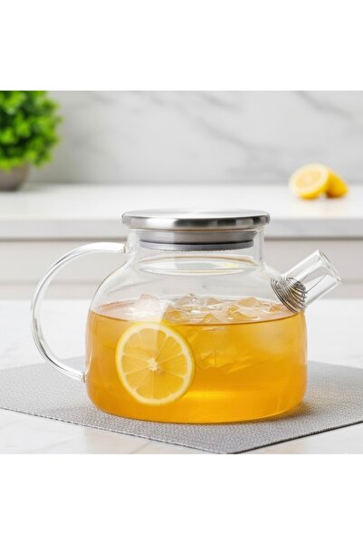 AENLINE HOME إبريق شاي زجاجي مع مصفاة |   إبريق شاي من الزجاج البوروسيليكاتي ...