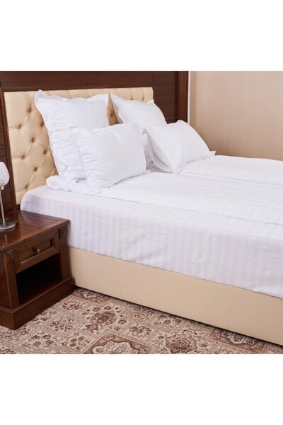 OEM Bedding Set Cotton, Damask, 1 Person, White, 3 Pieces