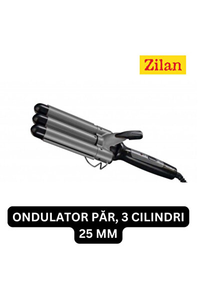 Zilan Hair Curler - 3 Ceramic Tubes, 98W, Max 200°C, Fast Heating - ZLN 9419