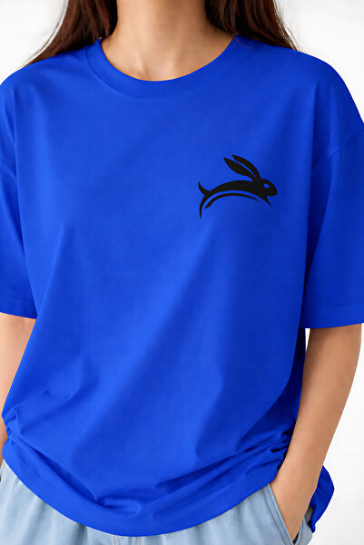 ArtYus Bouncing Bunny Printed Cotton Relaxed Fit Round Neck Unisex T-Shirt