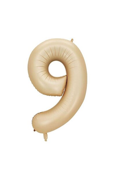 BenimMarifetlerim 9 Number Caramel Foil Balloon 34 Inch 86 cm
