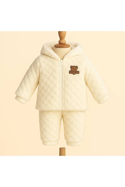 KapsülBebek Plush Hooded Fleece Baby Set
