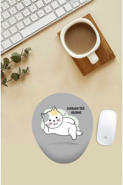 MAĞAZA DEPOM Garibanın Yüzü Gülürmü Desenli Bilek Destekli Mouse Pad