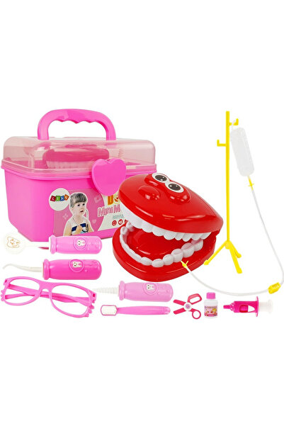 Bebelul Set de medic dentist cu stativ de perfuzie, medicamente, seringă, fre...