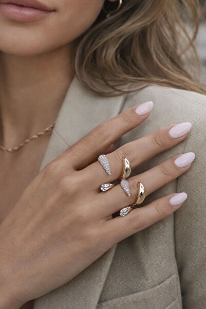 Sense of Atelier Silva Zircon Stone Open End Drop Ring