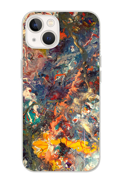 moonset Iphone 14 Uyumlu Baskılı Yumuşak Silikon Şeffaf Telefon Kılıfı