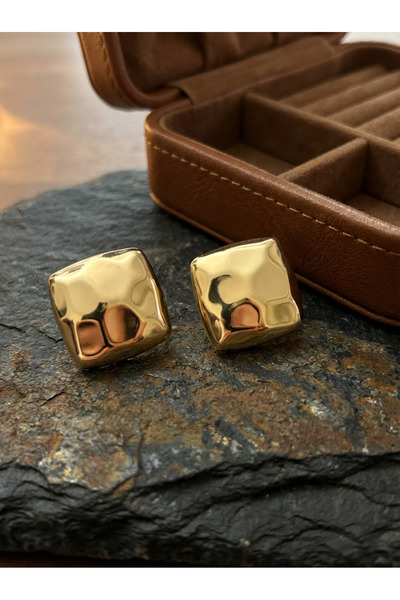 ayoljewelry Square Gold Earrings