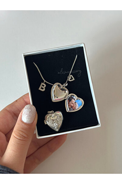 Alis Accessory Fotoğraflı harfli anka kolye