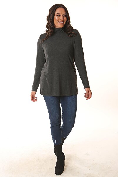 Metpoint Balıkçı Yaka Antrasit Triko