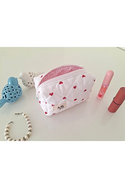 MB козметична чантичка с мотив сърце - чантичка за подложки - малък размер