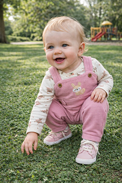 Atlas Baby House طقم سالوبيت للفتيات الصغيرات مكون من قطعتين بأكمام طويلة ونس...