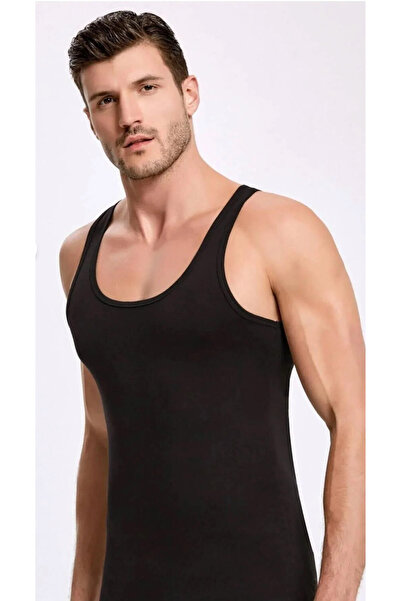 İlke Men'S, Black, Exclusive, 100% Cotton, Rambo, 6-Pack Undershirts