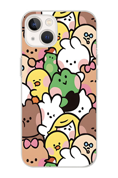 moonset Iphone 14 Uyumlu Baskılı Yumuşak Silikon Şeffaf Telefon Kılıfı