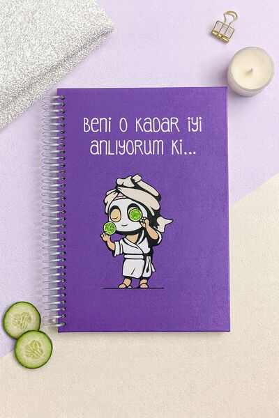 matheon دفتر ملاحظات مسطر حلزوني مكتوب عليه: "أفهمك بشكل جيد جداً...". غلاف أ...