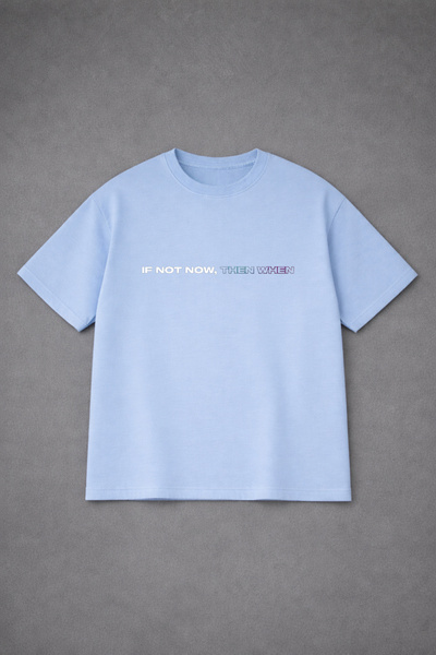 LORVEX T-Shirt Oversized Unisex 100% Cotton Comfortable Fit Then When Printed