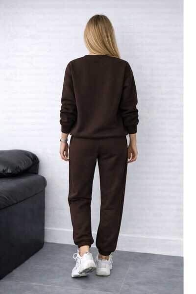 Pupa Set de trening cu guler rotund și fleece gros pe interior