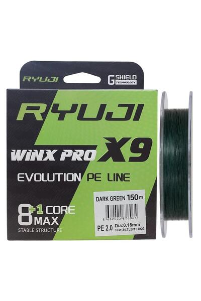 RYUJI WinX Pro X9 150mt 0.18mm İp Misina Koyu Yeşil