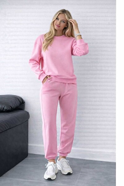 Pupa İçi Kalın Polarlı Bisiklet Yaka Eşofman Takımı