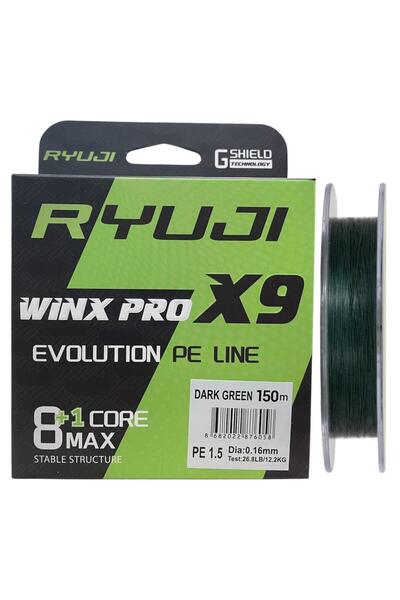 RYUJI WinX Pro X9 150mt 0.16mm İp Misina Koyu Yeşil