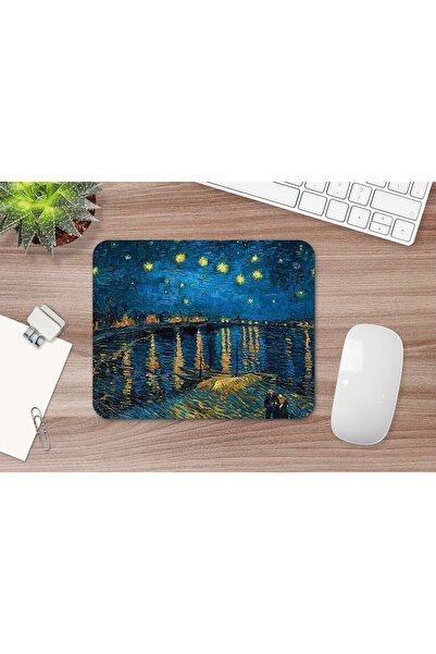 MAĞAZA DEPOM Vincent Van Gogh - Starry Night On The Beach Mouse Pad, Diktörge...