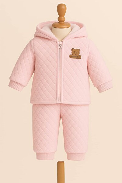 KapsülBebek Plush Hooded Fleece Baby Set