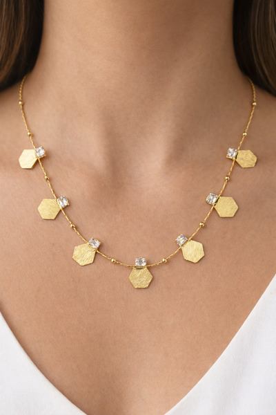 ÇAĞ MODA AKSESUAR Multiple Plate Necklace