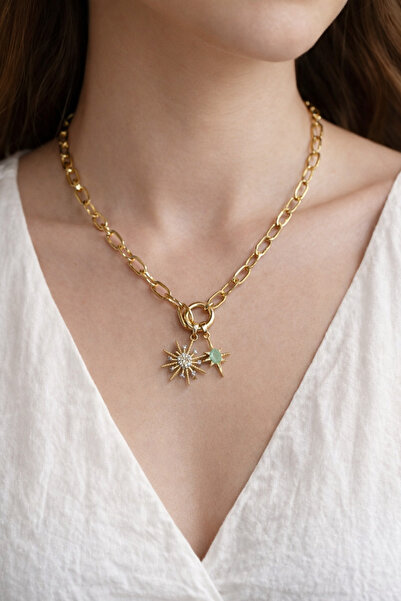 Çelik Kilitli Çıkartılabilir Charm Ataç Kolye