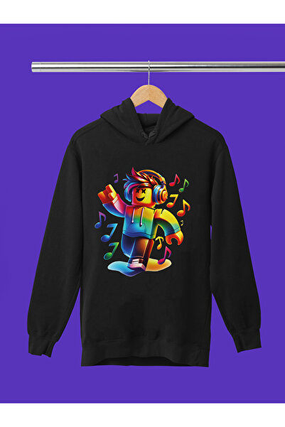MAGORS Roblox Printed 3 Yarn Quality Soft Texture Hooded Children's Sweatshirt