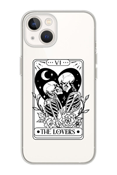 moonset Iphone 14 Uyumlu Baskılı Yumuşak Silikon Şeffaf Telefon Kılıfı